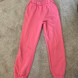 zara size small pink sweatpants